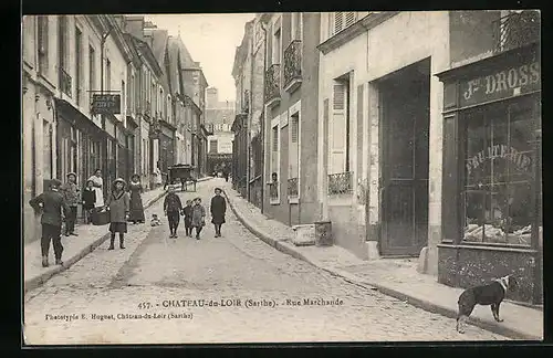 AK Château-du-Loir, Rue Marchande