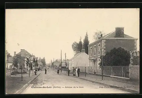 AK Château-du-Loir, Avenue de la Gare