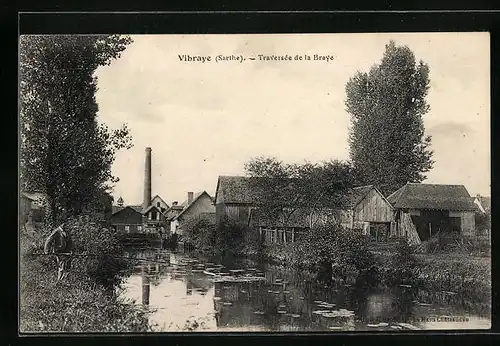 AK Vibraye, Traversée de la Braye