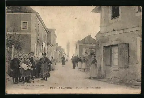 AK Pruillé-l'Eguillé, Rue des Ecoles