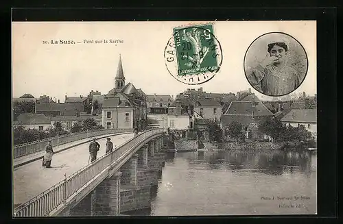 AK La Suze, Pont sur la Sarthe