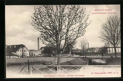 AK Anould, Papeteries du Souche, Entree des Usines