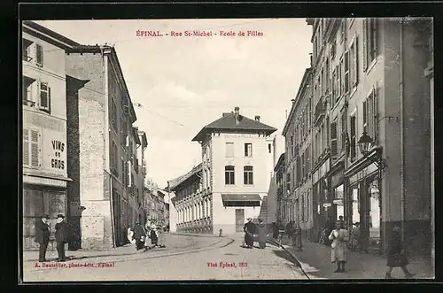 AK Épinal, Rue St-Michel, Ecole de Filles