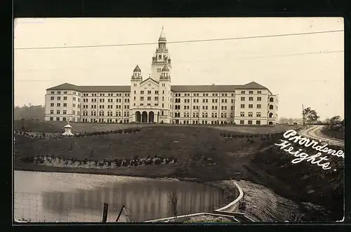 AK Providence, RI, Schlossansicht mit Uferpartie