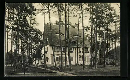 AK Berlin-Frohnau, Direktor-Wohngebäude Villa Forsthaus von Nordwesten gesehen