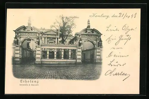 AK Hamburg-Billwärder, Restaurant Erholung, Behrends & Kranold