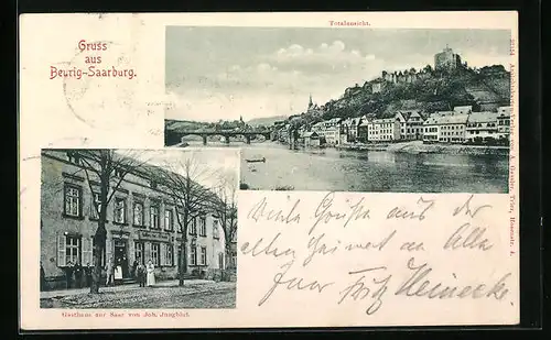 AK Beurig-Saarburg, Gasthaus zur Saar, Totalansicht