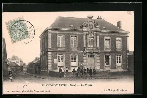 AK Flavy-le-Martel, La Mairie