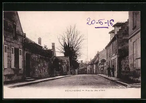 AK Vic-sur-Aisne, Rue du Jeu d`Arc