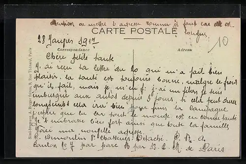 AK Beaurieux, Le Bureau de Poste et Télégraphes