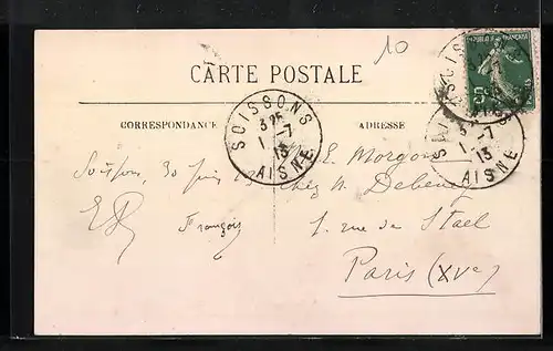 AK Soissons, Vue Panoramique, Haricots de Soissons