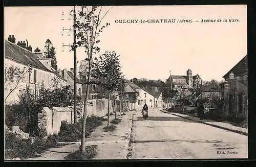 AK Oulchy-le-Chateau, Avenue de la Gare