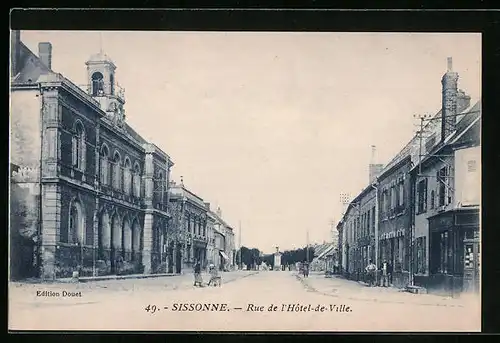 AK Sissonne, Rue de l`Hotel de Ville