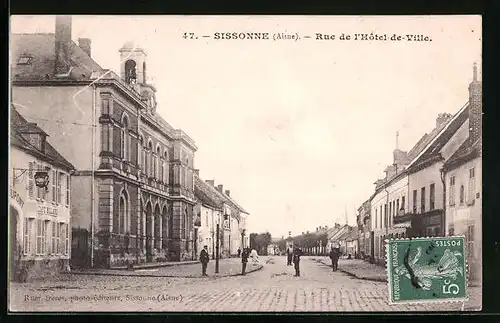 AK Sissonne, Rue de l`Hotel de Ville