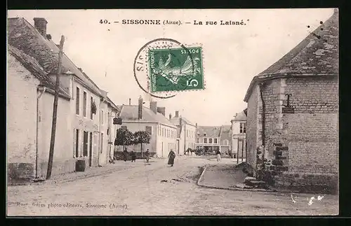 AK Sissonne, La rue Laisné