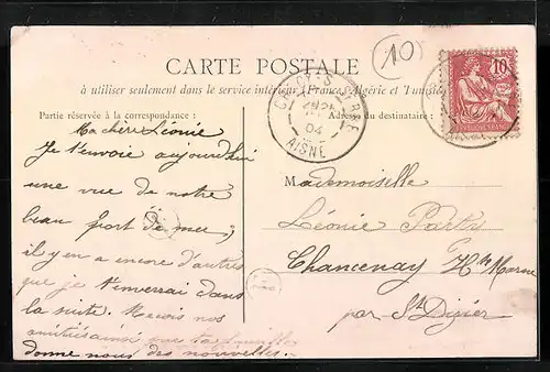 AK Chéry-les-Pouilly, La rue de la Gare