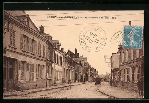AK Crécy-sur-Serre, Rue des Telliers