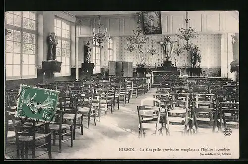 AK Hirson, La Chapelle provisoire remplacant l`Eglise incendiée