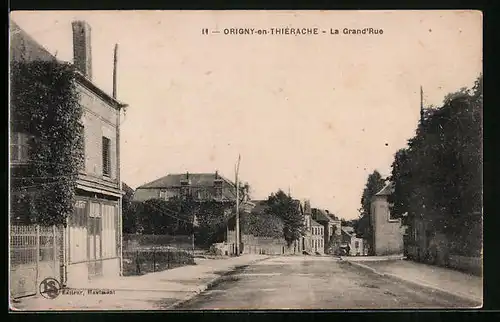 AK Origny-en-Thiérache, La Grand`Rue