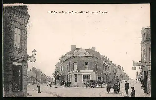 AK Hirson, Rue de Charleville et rue de Vervins