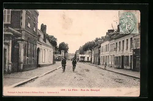 AK La Fère, Rue du Bourget