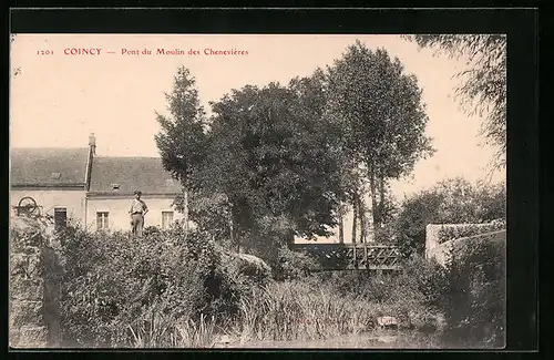 AK Coincy, Pont du Moulin des Chenevières