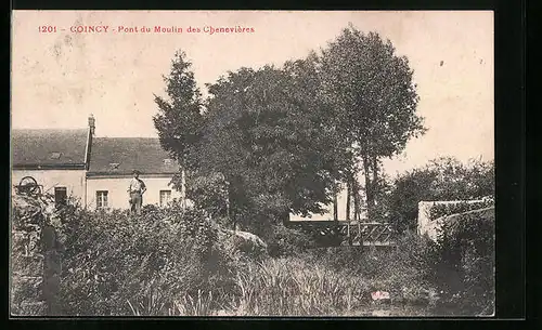 AK Coincy, Pont du Moulin des Chenevières