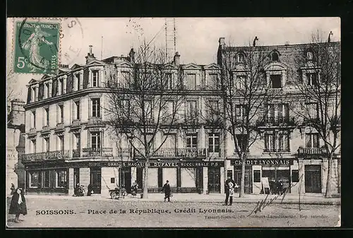 AK Soissons, Place de la République, Crédit Lyonnais