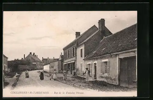 AK Coulonges-en-Tardenois, Rue de la Fontaine Péteuse