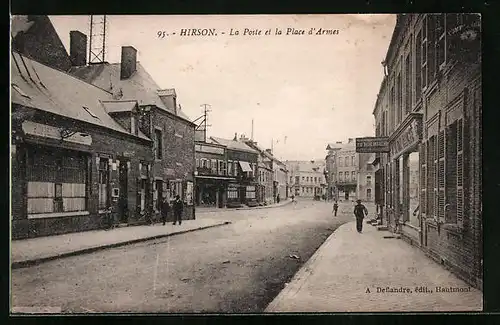 AK Hirson, La Poste et la Place d`Armes