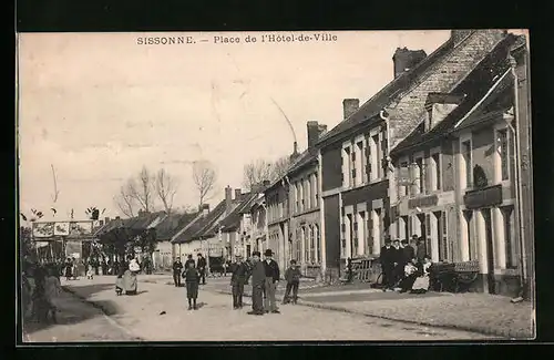 AK Sissonne, Place de l`Hotel de Ville