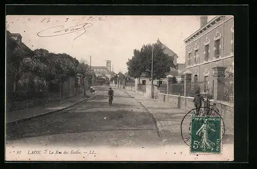 AK Laon, La Rue des Ecoles