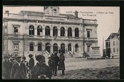 AK Laon, L`Hotel de Ville après l`occupation