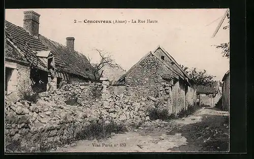 AK Concevreux, La Rue Haute