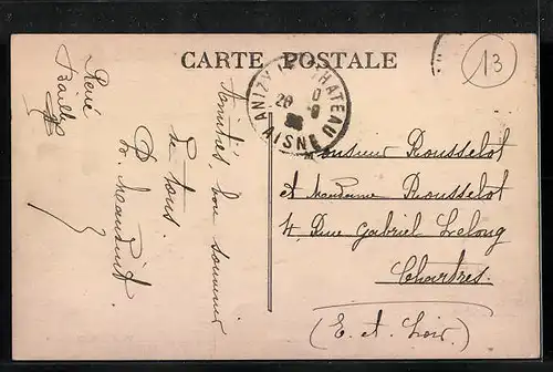 AK Anizy-le-Chateau, La Place, Café du Commerce