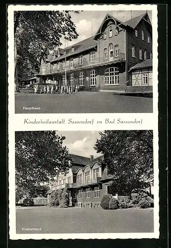 AK Bad Sassendorf, Kinderheilanstalt Sassendorf, Haupt- und Knabenhaus