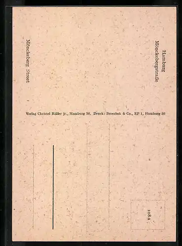 AK Hamburg, Mönckebergstrasse bei Beleuchtung