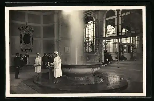 AK Karlsbad, Kurgäste am Sprudel