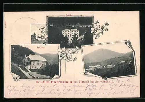 AK Marzell / Schwarzwald, Heilstätte Friedrichsheim, Arzthaus, Nordbau