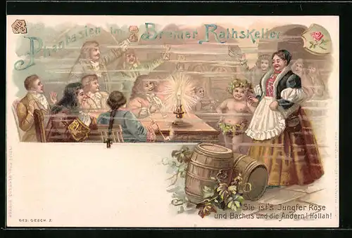 Lithographie Bremen, Phantasien im Rathskeller