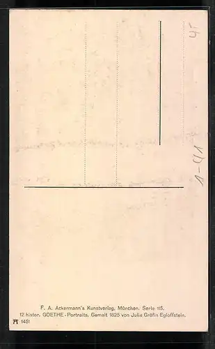 AK Portrait des Dichters Goethe