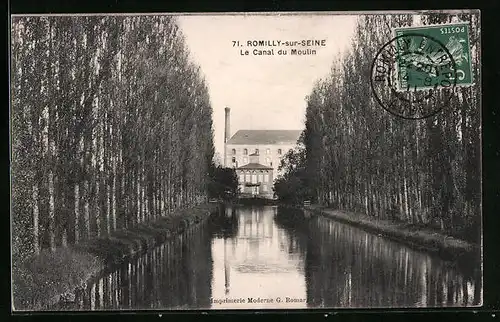 AK Romilly-sur-Seine, le Canal du Moulin