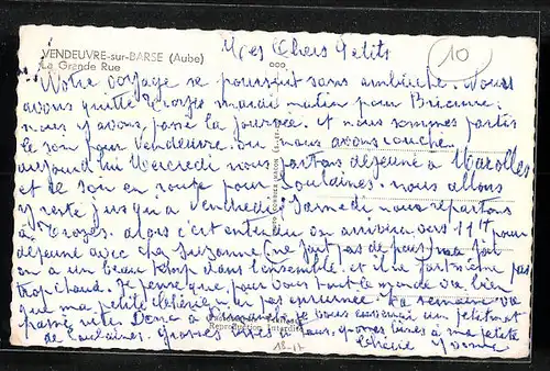 AK Vendeuvre-sur-Barse, la Grande Rue