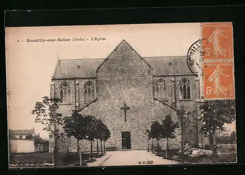 AK Romilly-sur-Seine, l'Eglise