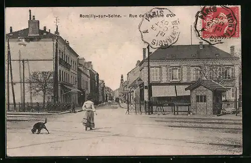 AK Romilly-sur-Seine, Rue de la Boule d'Or