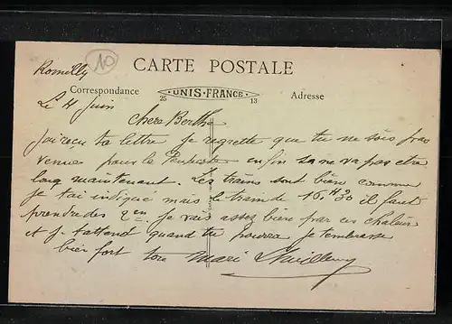 AK Romilly-sur-Seine, l'Avenue du Chateau