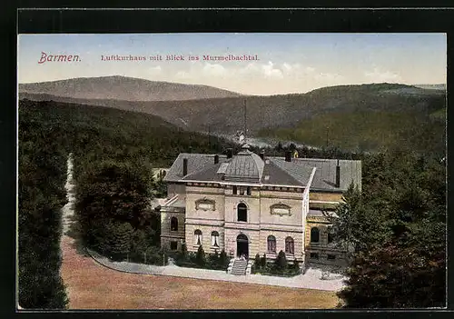 AK Barmen, Luftkurhaus mit Blick ins Murmelsbachtal