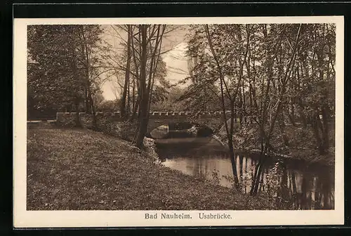 AK Bad Nauheim, an der Usabrücke