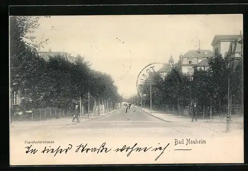 AK Bad Nauheim, Blick in die Frankfurterstrasse