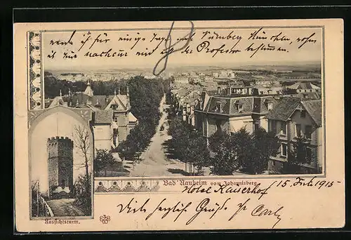 AK Bad Nauheim, Blick vom Johannisberg, Aussichtsturm